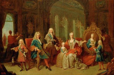 Die Familie von Philipp V. (1683-1746) von Bourbon, ca. 1722 von Jean Ranc